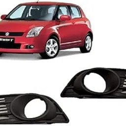 UNEESTORE Front Fog Lamp Cover/Grill Black O.E Type Compatible With SWIFT TYPE 2 2010-2014 SET OF 2 PCS-picture-46