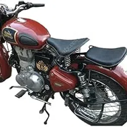 Sahara Seats Compatible with Classic 350/500 Harley Type Split Seats With Springs Front and Rear (Black, Set of 2)-image-60