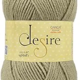 Ganga Acrowools Acrylic Desire Hand Knitting and Crochet Yarn. Pack of 1 Ball - 100Gms. Shade No - DSR048,Green Grey Mist-picture-13