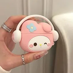 Case for AirPods 4 Case Silicone Protective Cover with Keychain Shockproof Protective Case [Active Noise Cancellation] Compatible with AirPods 4th Generation 2024 (Kity Pink)-picture-11