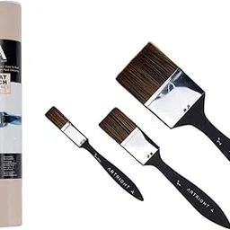 ArtRight Flat Wash Paint Brushes Set - Synthetic Hair Handmade Professional Artist Painting Brush Set for Acrylic, Gouache Painting with Brush Holder - (0.5 Inch, 1 inch, 2 inch wash Brush)-picture-10