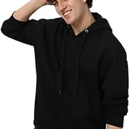 urbano fashion Men's Cotton Solid Oversized Hooded Neck Sweatshirt-picture-52