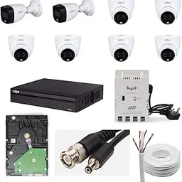 Dahua 2MP with Color HD with Audio CCTV Camera Full Set, 2 Bullet, 6 Dome, 8 Channel DVR, 8 Channel JK Vision Power Supply, 1TB Hard Disk, 90 Meter Cable, BNC/DC Connector-picture-49