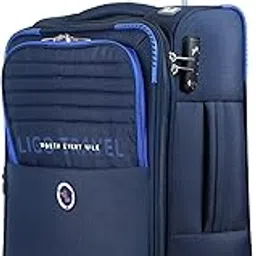 ligo Feather 20 Inch Small Cabin Size Polyester Soft & Expendables 8 Wheels Luggage/Suitcase/Trolley Bag (Navy Blue)-picture-26