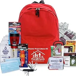 First My Family All-in-One Premium 1-Person Emergency Survival Kit | Hurricane & Earthquake Preparedness Supplies | Disaster Backpack with 72-Hour Survival Gear, First Aid, and More-picture-47