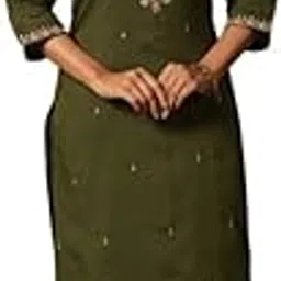 aramya Chanderi Green Print Kurta Set for Women | Available in Plus Sizes, M to 10XL-picture-36