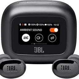 JBL New Launch Live Buds 3 TWS,Hi-Res Audio True ANC Earbuds,Smart Case with Touch Display,40H Playtime,Wireless Charging, 6 Mic,Multipoint Connection,IP55 Proof, Headphones App,Personi-Fi 3.0(Black)-picture-46