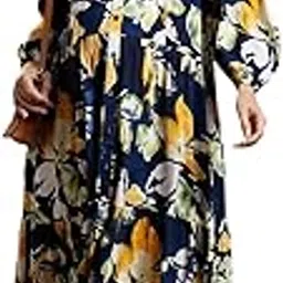momtobe Women's Rayon Maternity Dress/Western Dress with Zippers for Nursing Pre and Post Pregnancy (Navy Blue ; Large)-picture-13