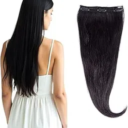 RefynHair - Hair Volumizer | Clip In Hair Extension | 16 Inch | 30 Gr | 3 Clips | Natural Black | Premium Remy Human Hair | Lightweight, Seamless Blend, Clip-on Hair Enhancer Natural Look & Feel-image-41
