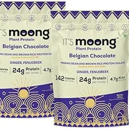 IT'S Moong Healthy Protein For Women & Men, Vegan Protein Powder With Moong & Brown Rice Isolate, 24 gm of Protein, Easy To Digest & Gluten Free, Belgian Chocolate Flavour Pack of 2 (500g)-image-64