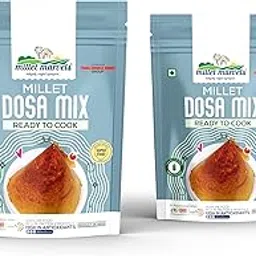Millet Marvels - Millet Dosa Mix – Pack of 2 | 150g Each | Ready-to-Cook Instant Dosa Batter Mix | Gluten-Free | No Preservatives | 100% Natural-picture-62