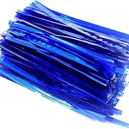 PARAS's Set of 400 Blue Aluminium Chocolate Twisters Ribbon Ties, Metallic Twist Ties, Chocolates Decorating Tool (Pack of 400, Blue)-image-4