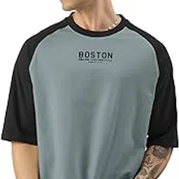 maniac ||Mens||Printed||Round Neck||Raglan||Half Sleeve||Cotton||Oversized||Tshirt-picture-13