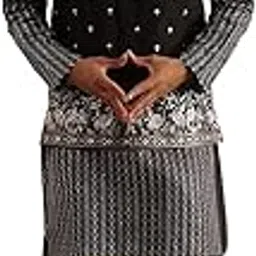 sojanya Men's Silk Blend Black Kurta and White Pyjama With Daman Embroidered Black Nehru Jacket-picture-14