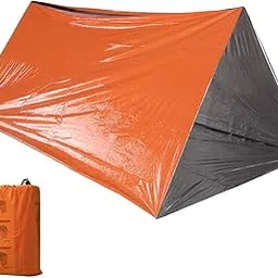 QUKAN Emergency Tube Tent Survival Orange Shelter Rescue Camping Tent Aluminum Film Sleeping Bag-picture-39