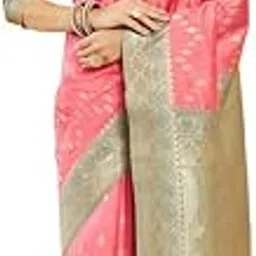 soch Womens Pink Tussar Silk Saree With Woven Zari Designs And Grey Pallu-picture-12