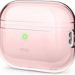 elago Compatible with AirPods Pro 2nd Generation Case Cover Clear - Protective Case Cover, Transparent Shockproof, Gel Tape Included, Wireless Charging, Reduce Yellowing (Lovely Pink)-picture-11