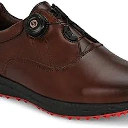 pro ase sport PRO ASE Golf Shoe | Light Weight | Waterproof | Black/Tan Brown/White Brown | Golf Shoe with Button Type LACE UP-picture-33