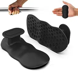 ABTRIX WITH AB Silicone Non-Slip Weight Lifting Grips for Men & Women | Enhanced Palm Protection & Ergonomic Design, Black (Black)-image-24