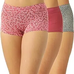 leading lady Women's Cotton Blend Boyshorts Regular Floral Briefs-picture-30