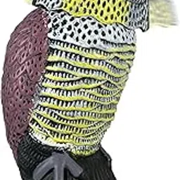 GiftExpress 15.5'' Owl Garden Decoy - Rotating Head Scarecrow Statue to Deter Birds & Squirrels, Realistic Predator for Outdoor Protection, Fake Owl for Yard & Garden Decor-picture-30