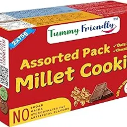 TummyFriendly Foods Millet Chocolate Cokies and Oats Cookies. Healthy Millet Biscuits for babies, kids, adults. Ragi Jaggery Biscuits. Healthy Snacks for kids - 2X75 grams-picture-14