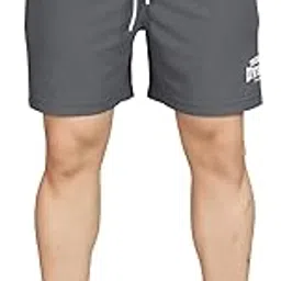 fuaark Men Regular Fit 2-Way Stretch Training or Gym Sports Shorts with Zip Pockets & Drawstrings-picture-14