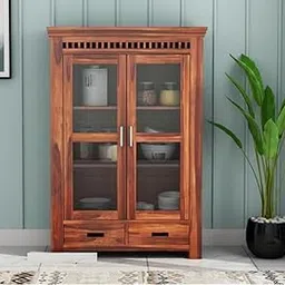 SNAP FURNITURE Wooden Sideboard Cabinet with Drawers and Shelf and Doors for Home Storage | Stylish and Durable Wooden Sideboard Cabinet for a Home Office Furniture (Honey5, Large)-image-2