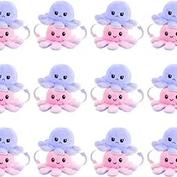 Storio Birthday Party Return Gift Pack of 12 Reversible Octopus Plush Toys | Kanjak Gift for Girls Pack of 12 | Kanya Pujan Gifts Set of 12 | Navratri Gifts for Kanya Toy Set-picture-46