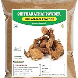 3V PRODUCTS Chitharathai Powder - Pack of 2x50g - Kulanjan | Alpinia Galanga for Cold Cough | Nasal problem | Improves Digestion-picture-19