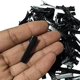 dark black small size 3 CM long Flat Metal Single Prong Alligator DIY Barrette Bow Hair Clips -Set of 50-image-66