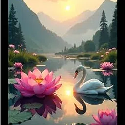DivaFrames Vastu Paintings for Home, Lotus Painting for Wall Vastu, Kamal Flower Artwork, 10x13 Inch Wall Hanging, Spiritual Home Décor, Vastu Shastra Remedies-picture-11