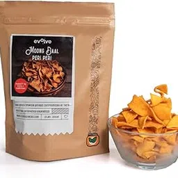 Evolve Moong Dal Chips Healthy Snacks for Kids, Adults | Roasted, Gluten Free, Vegan, No Palm Oil & Artificial Colors, Peri Peri Flavor - 100g Pack of 2-image-9