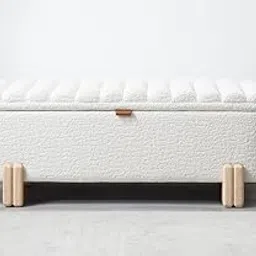 LEGACY OF COMFORT Yamah Modern Storage Ottoman Bench for End of Bed Fabric Upholstered Entryway Bench for Bedroom with Storage and Cylindrical Flip Top for Window Seat/Living Room/Lounge (White)-image-46