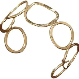 lili origin Women's Cirq Brass Adjustable Bracelet Stack (Anti Tarnish) | Brass Color-picture-17