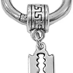 Mens Fashion Razor Blade Bikers Jewelry Silver Stainless Steel Earrings For Men And Women-image-7
