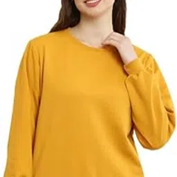 Women Plus Size Fleece Round Neck Sweatshirt for Women Women's Fleece Round Neck Regular Fit & Plus Size Sweatshirt-picture-31