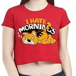 High on Soda I Hate Mornings Fun Crop Top for Women-picture-35