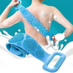 La Venust Silicone Body Back Scrubber - Exfoliating Bath Brush for Men & Women | Deep Cleansing Shower Belt | Easy Grip Handle | MULTICOLOR-picture-25