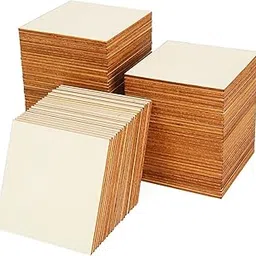 MDF Wood Board Cutouts – 3mm Thick Unfinished Craft Boards for Sublimation, Painting, Resin, Mandala & Lippan Art Painting, Resin, Mandala & DIY Art Projects (Square Shape 3x3 inch - 40 pcs)-picture-54
