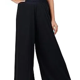 buy that trendz M-6XL Viscose Loose Fit Flared Wide Leg Palazzo Pants for Women-picture-19