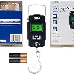 ATOM A 302 Electronic Digital Hanging Stainless Steel Hook Luggage Portable Scale with LCD Display for Industrial Fishing Factory Use Capacity 50Kg-picture-12