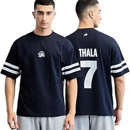 boldfit X Chennai Super Kings CSK Official Merchandise Oversized T Shirt for Men Thala 7 Tshirt Dhoni Oversized T Shirts for Men CSK Fan Tshirt-picture-40