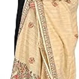AWWRAT Madhubani Hand-Painted Cotton Dupatta (Beige, Standard)-picture-40