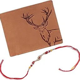 london alley Rakhi Gift Hamper for Brother – Elk Vintage Tan Leather Wallet and Rakhi Combo Gift Set for Brother/Men-picture-19