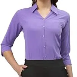 siril Women's Cotton Regular Fit Poly Viscose Solid Shirt-picture-19