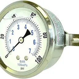 PIC Gauges PRO-203L-254J Liquid Filled U-CLAMP Panel Mount, 2-1-2% Accuracy-picture-24