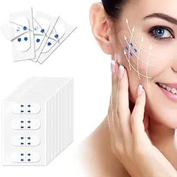 Dweasy 40Pcs Face Lift Tape Face Tape Lifting Invisible Face Lifting Tape Instantly for Sagging Skin-image-3