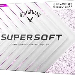 Callaway Supersoft Splatter 360 Golf Balls (Pack of 12) (White/Pink)-picture-22