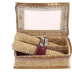 Kuber Industries Brocade Hardboard Two Rod Bangle Box (Gold)-CTKTC21160-picture-19